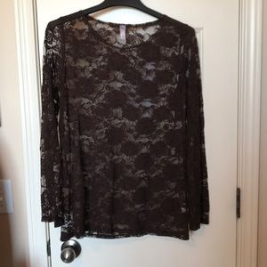 Sheer lace shirt